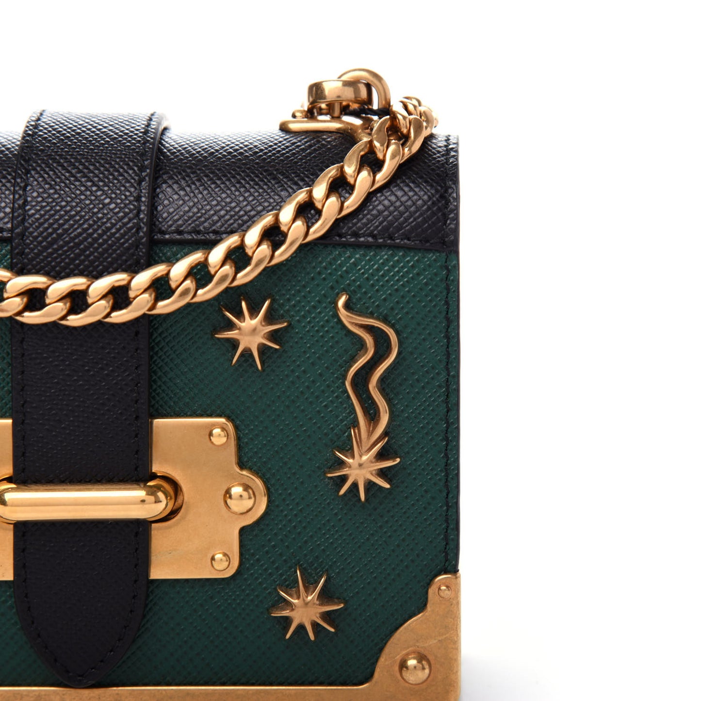 Saffiano Astrology Mini Cahier Bag Black
