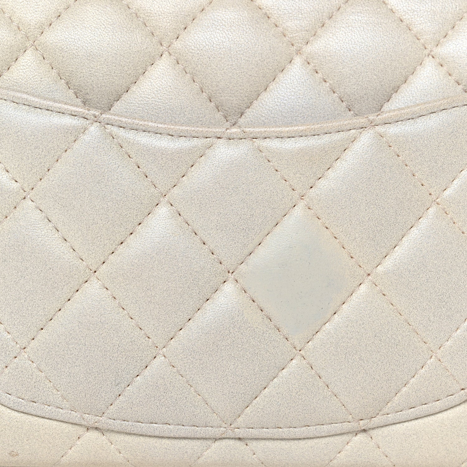 Chanel Iridescent Lambskin Quilted Mini Top Handle Rectangular Flap White 15 of 15