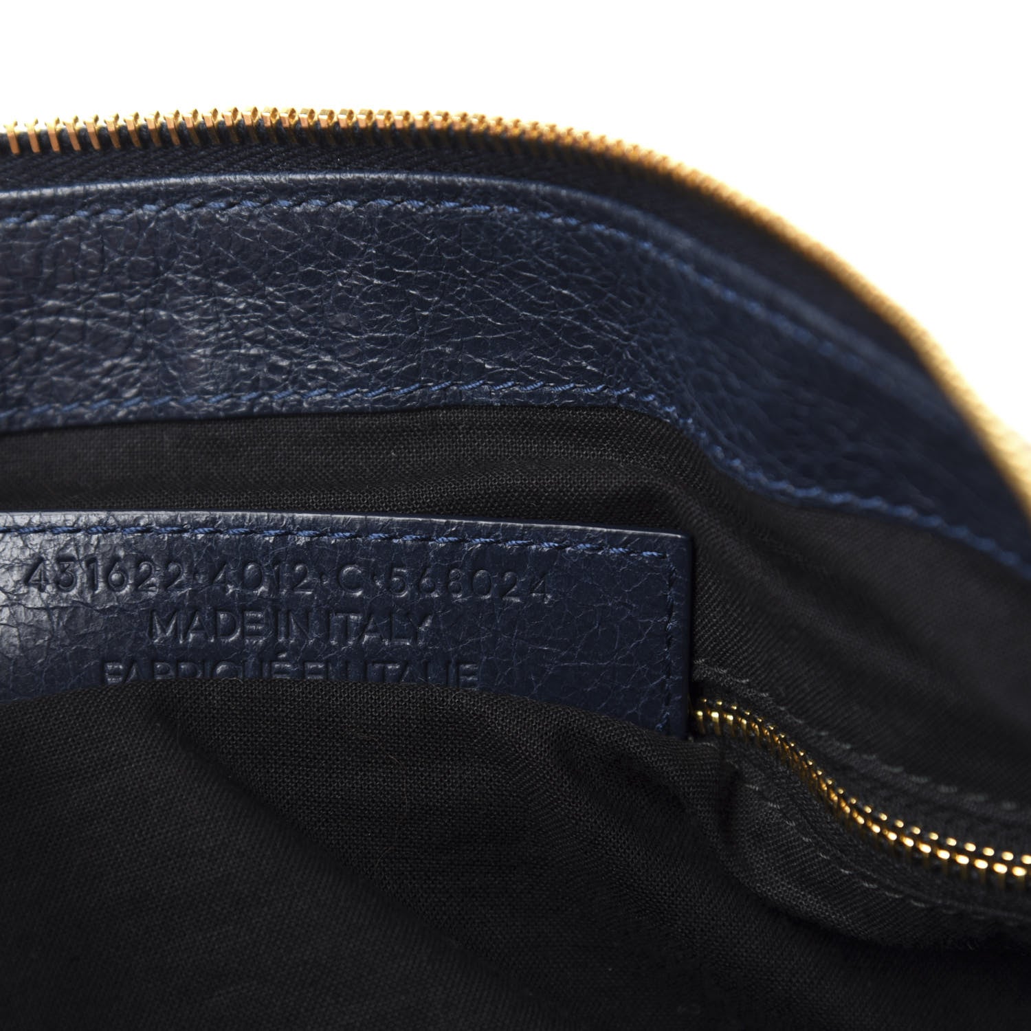 Balenciaga Agneau Classic Gold Hardware City XL Bleu Obscur 10 of 11