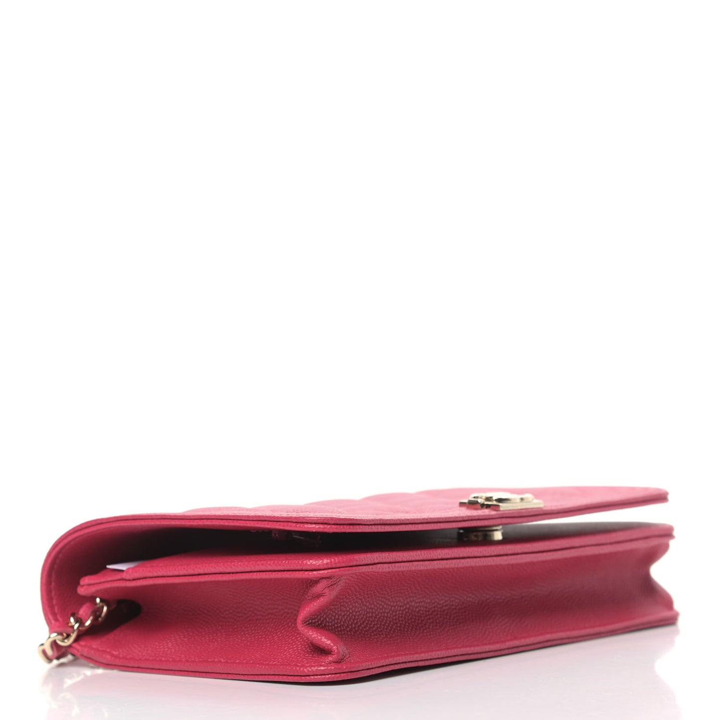 Caviar Quilted Boy Wallet On Chain WOC Fuchsia