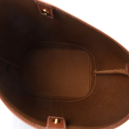 Celine Triomphe Canvas Calfskin Small Bucket Bag Tan 5 of 9