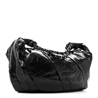 Chanel Glazed Calfskin Twisted Hobo Black 3 of 10