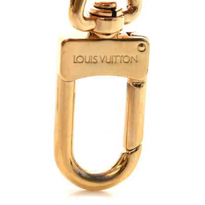 Louis Vuitton Brass Enamel Fleur De Monogram Bag Charm Chain Gold 3 of 4