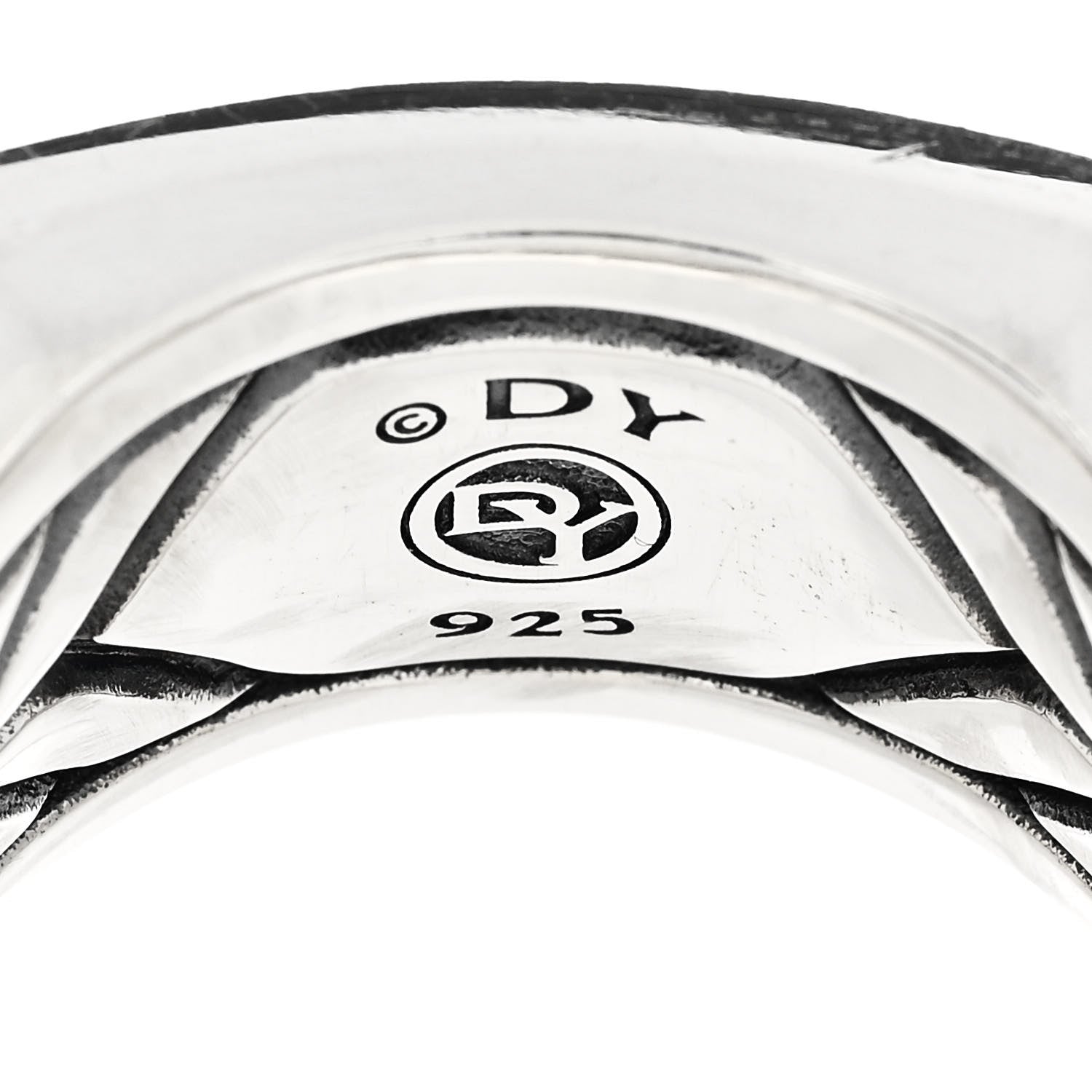 David Yurman Sterling Silver Black Onyx Beveled Streamline Signet Ring 60 9 5 of 6
