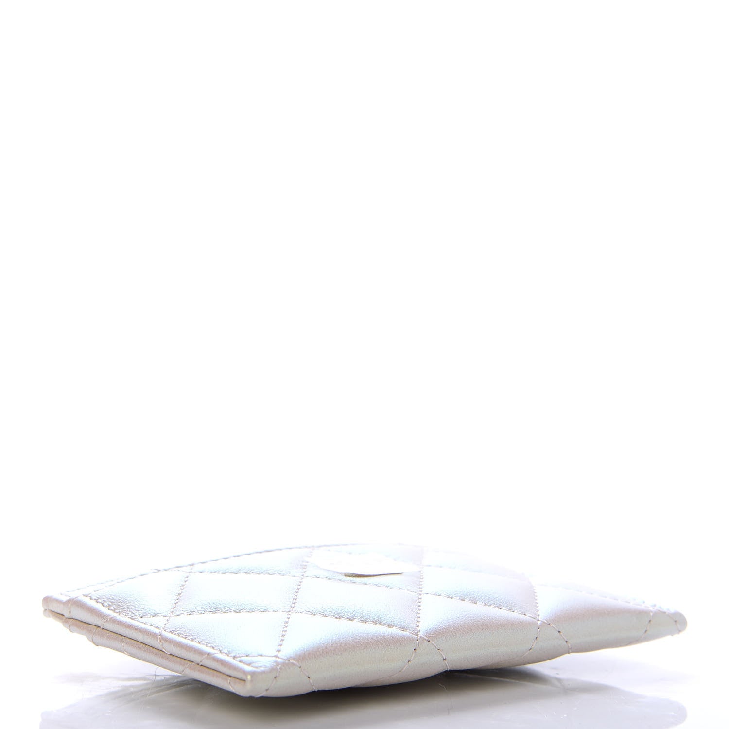 Chanel Iridescent Lambskin Quilted Card Holder Ivory 4 of 9