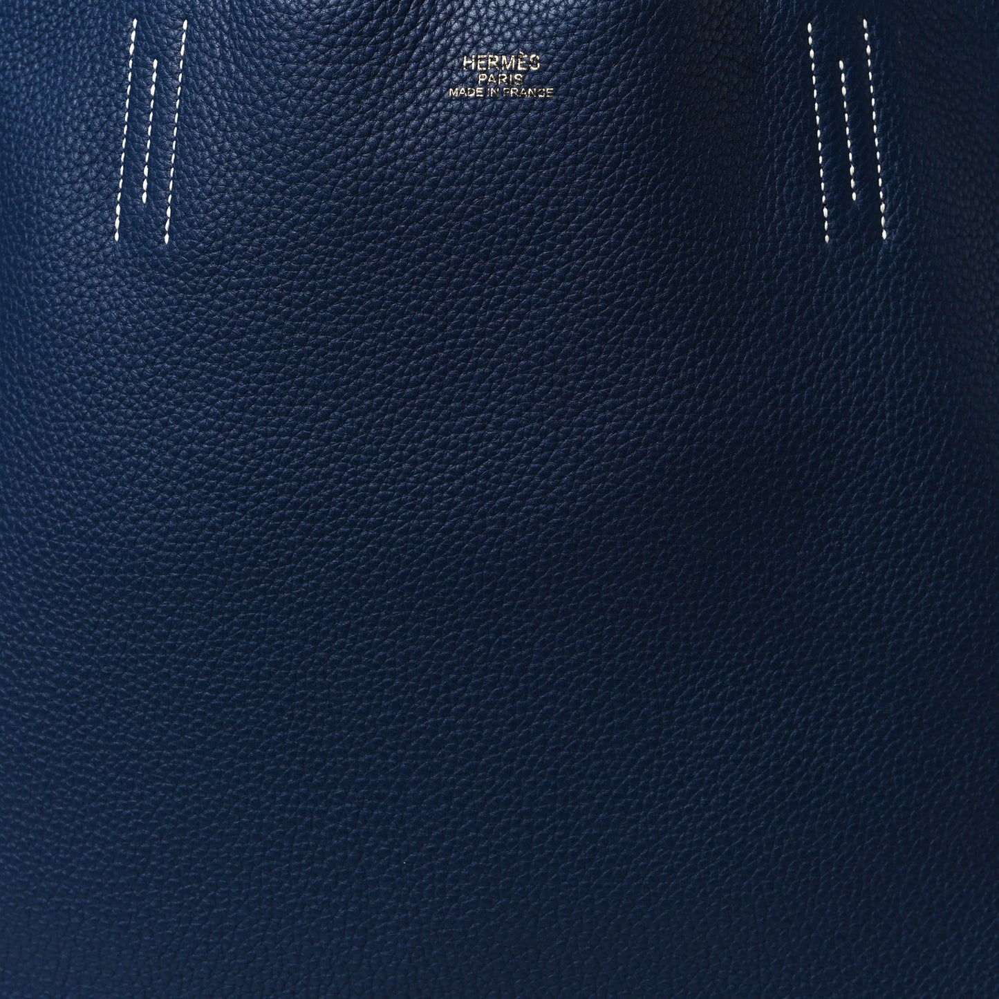 Taurillon Clemence Double Sens 45 Reversible Tote Bleu Izmir Bleu Saphir