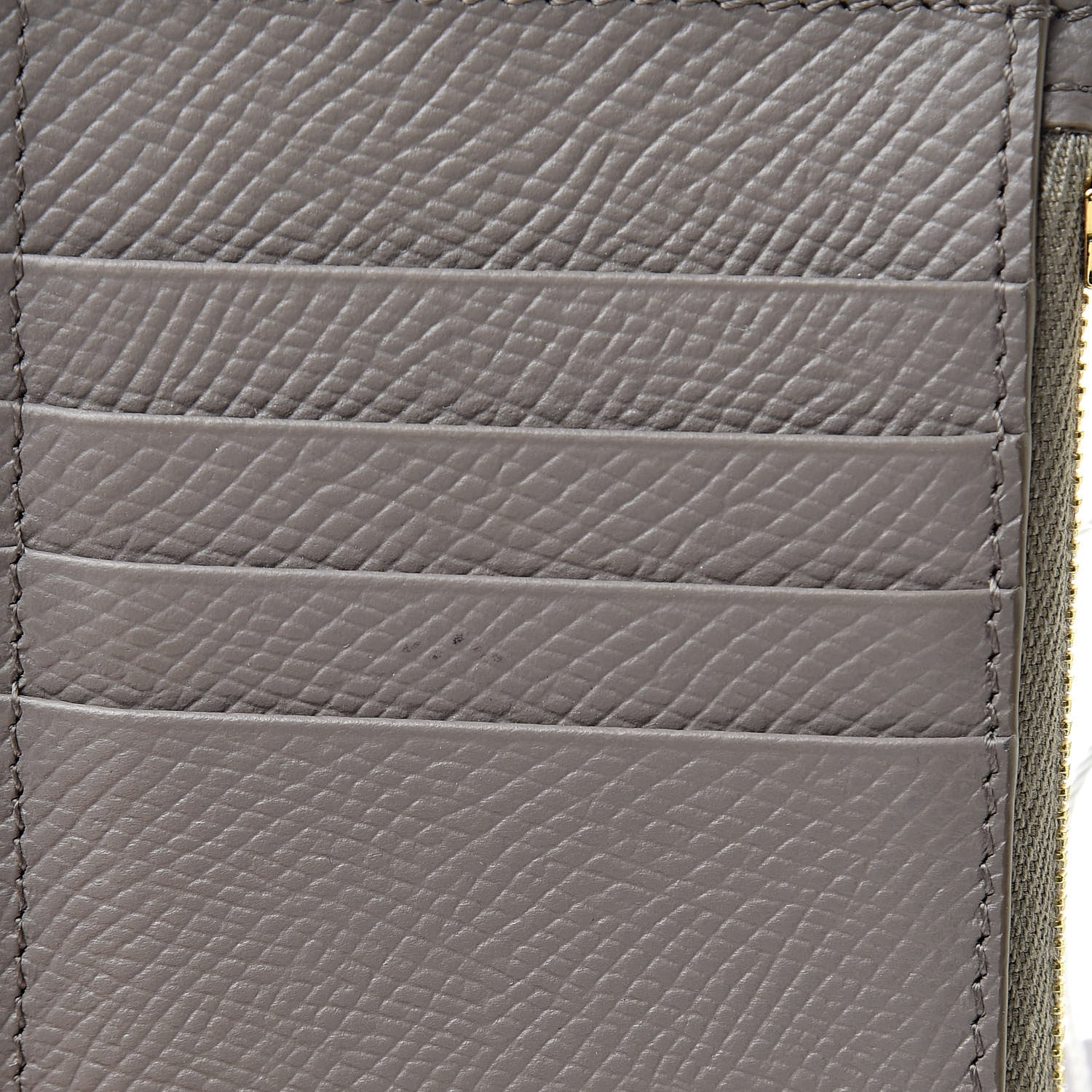 Celine Grained Calfskin Zipped Card Holder Pebble 9 of 10