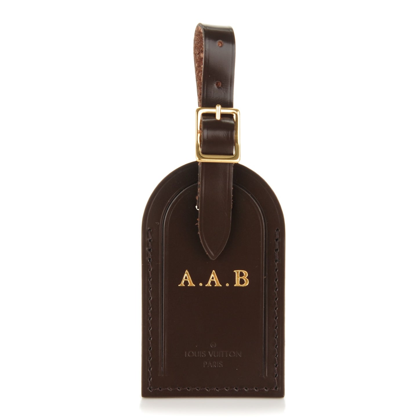 Calfskin Luggage Tag Ebene