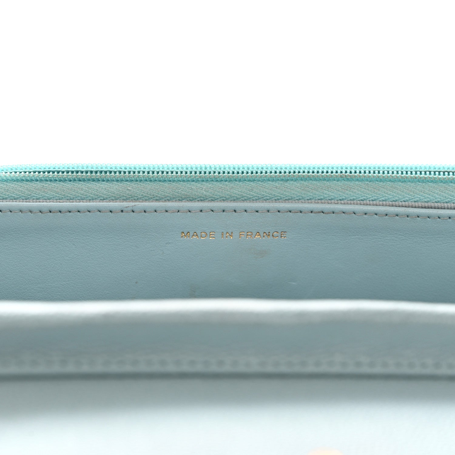 Chanel Caviar Quilted Wallet On Chain WOC Light Blue 7 of 18