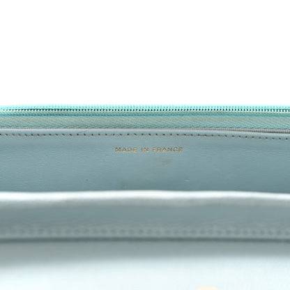 Chanel Caviar Quilted Wallet On Chain WOC Light Blue 7 of 18