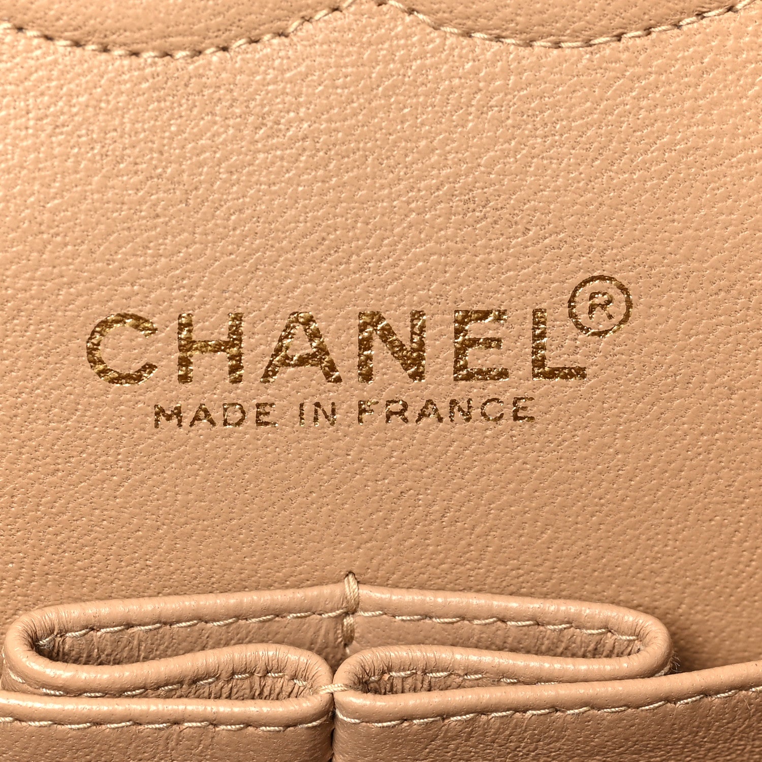 Chanel Lambskin Quilted Medium Double Flap Beige 5 of 7