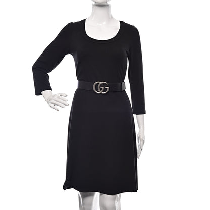 Gucci Moon Calfskin Nickel Double G 40mm Belt 105 42 Black 2 of 6