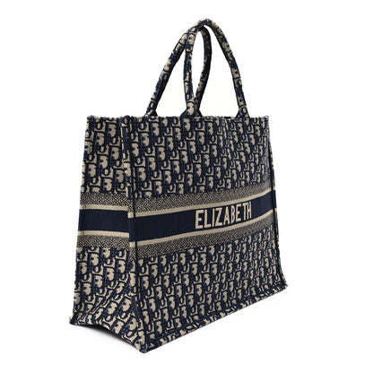 Christian Dior Oblique Large Book Tote Blue Multicolor 3 of 13