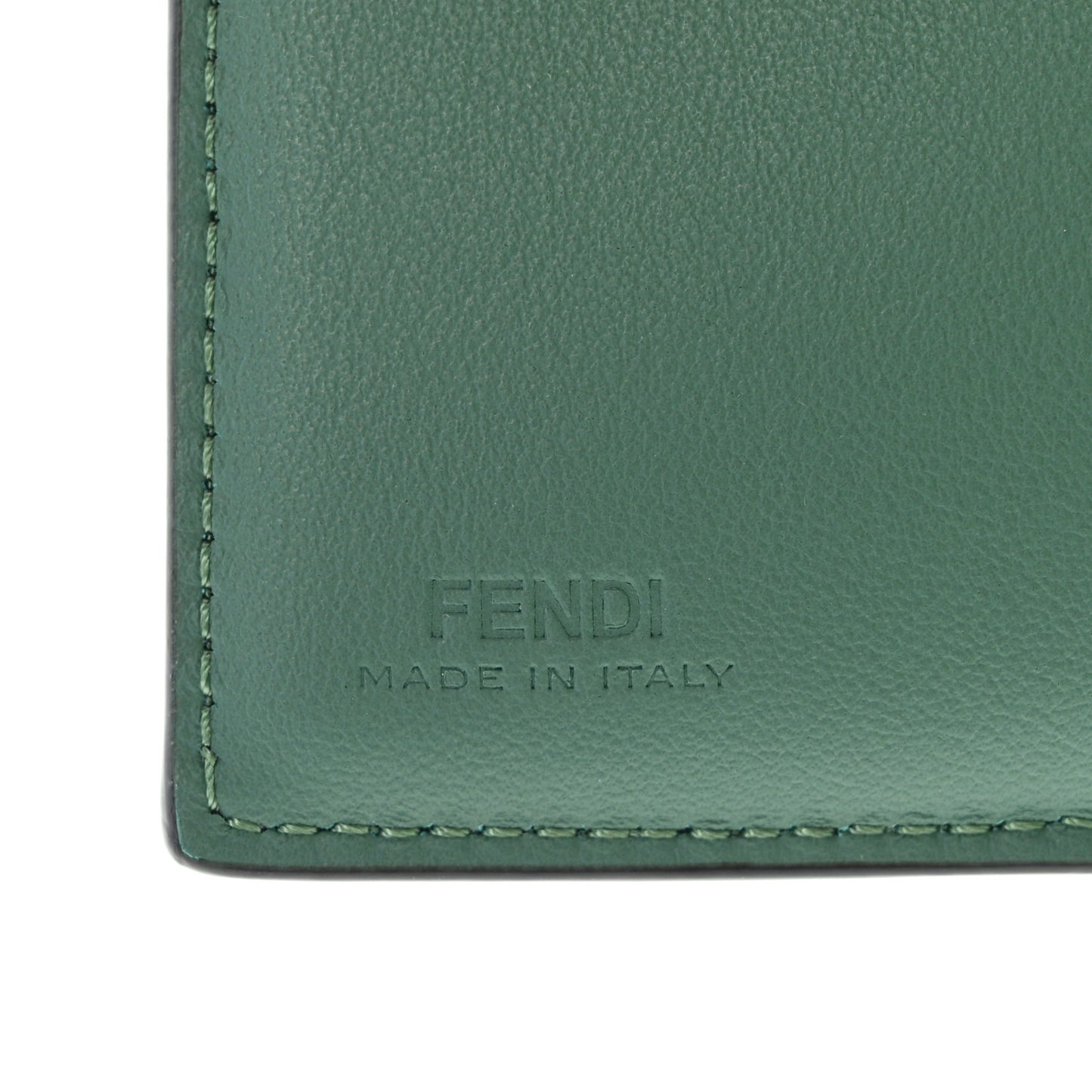 Cuoio Romano Vitello Grace Micro Peekaboo Tri-Fold Wallet Green