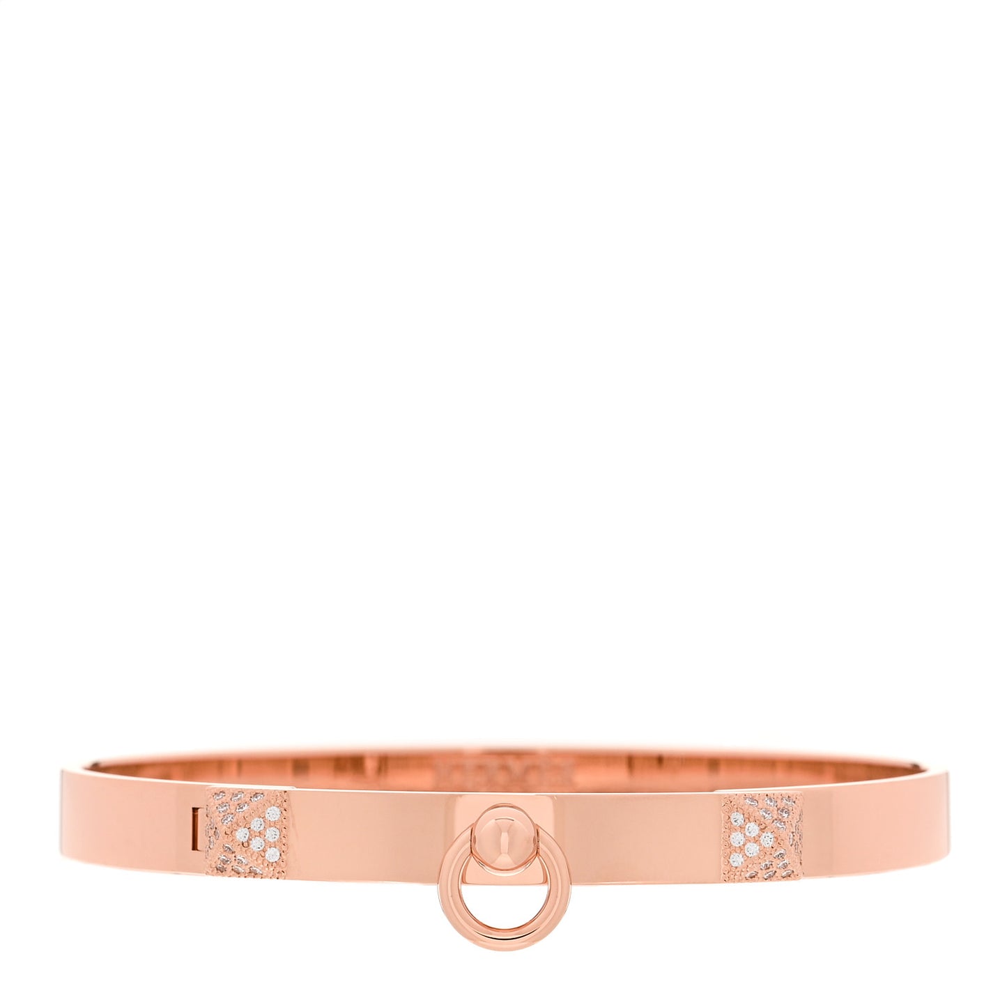 18K Rose Gold Diamond PM Collier De Chien Bracelet ST