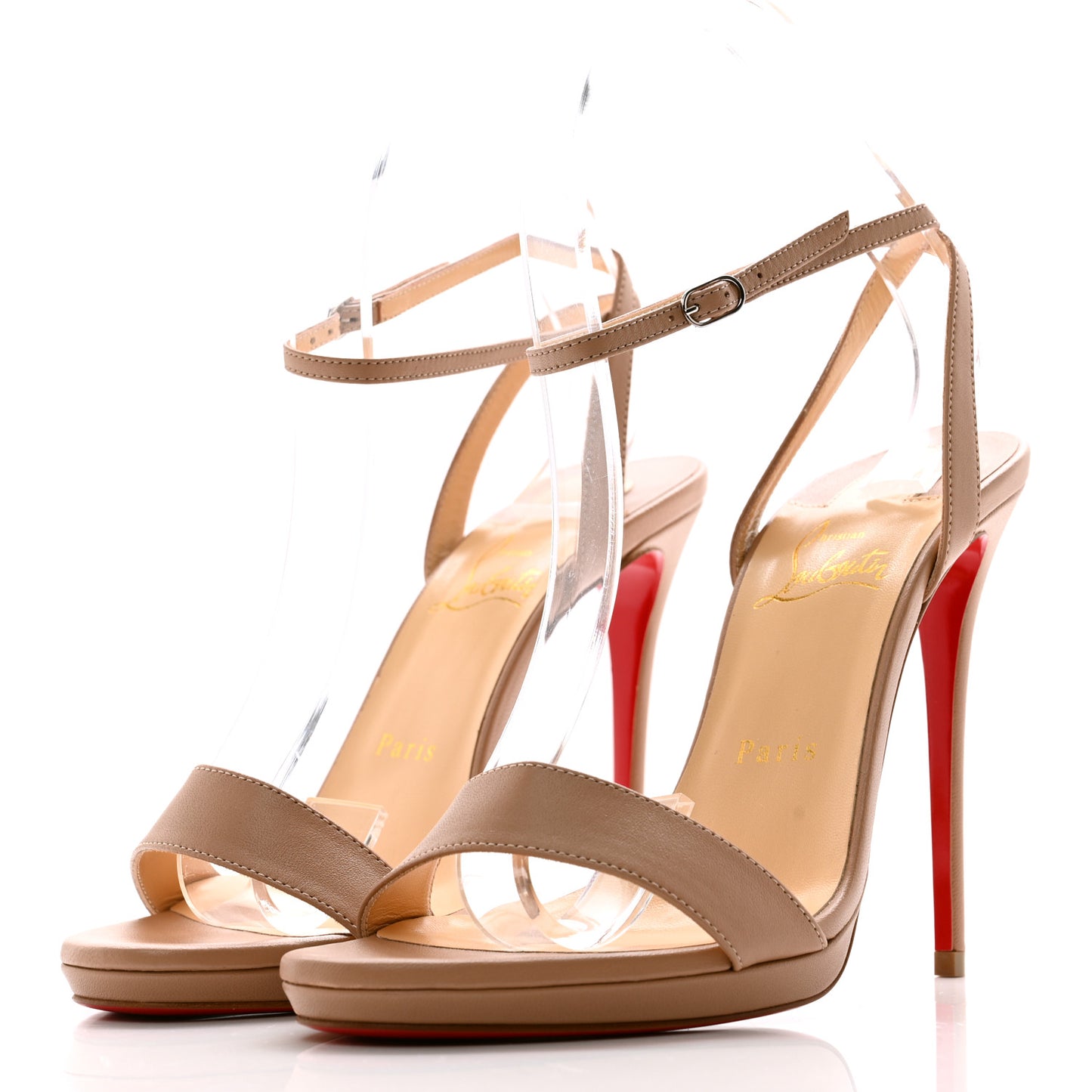 Nappa Loubi Queen 120 Pumps 39 Nude