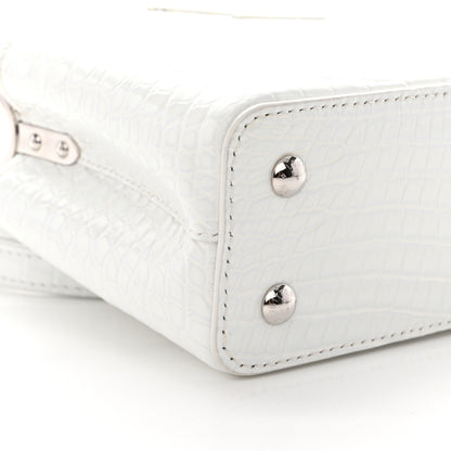 Louis Vuitton Crocodile Mini Capucines White 10 of 12