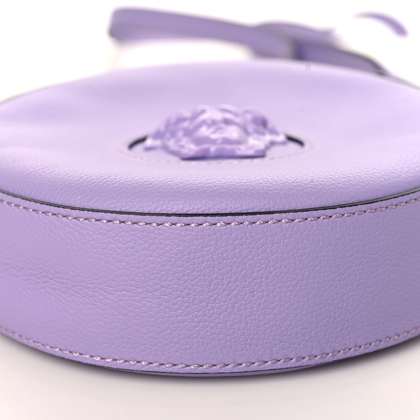 Calfskin La Medusa Round Camera Bag Lilac