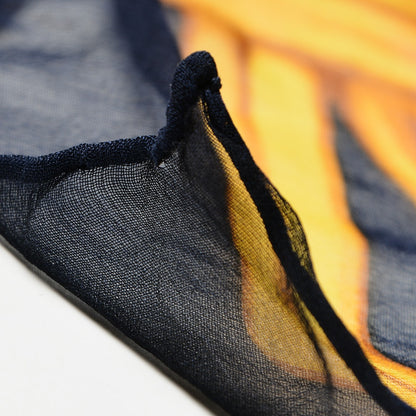 Chanel Silk Chiffon Sailboat Scarf Navy 5 of 6