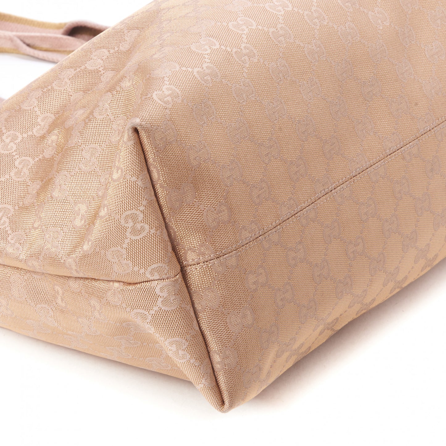 Metallic Monogram Canvas Tote Pink Gold