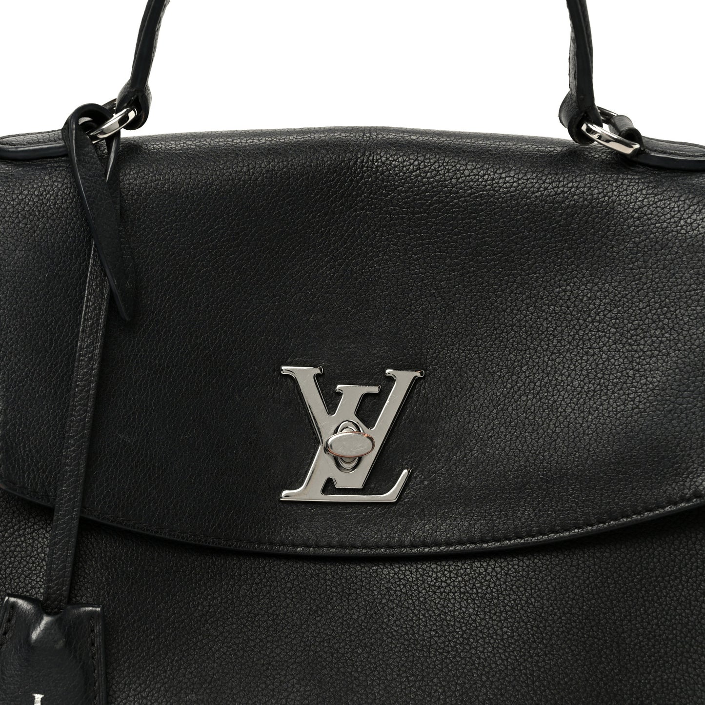 Soft Calfskin My Lockme Top Handle Black