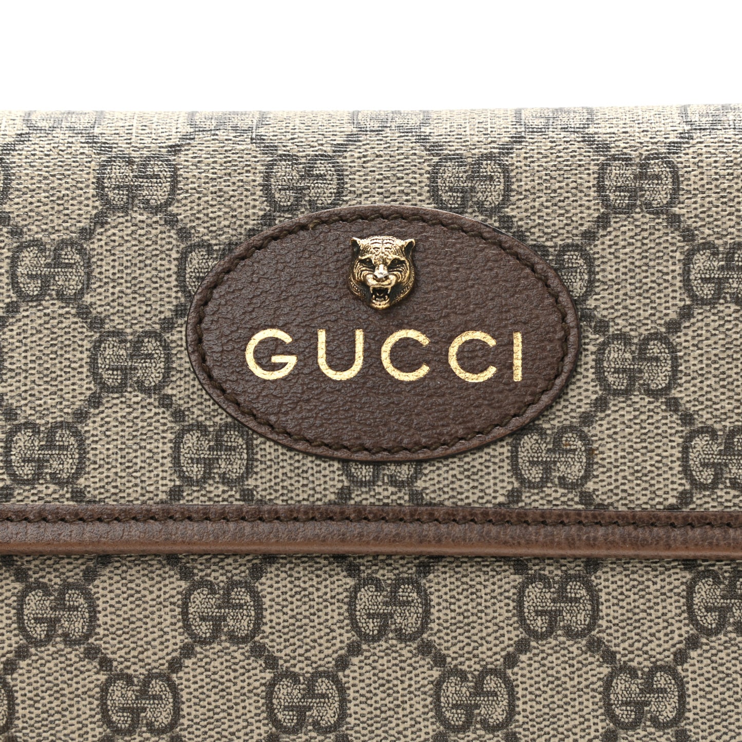 GG Supreme Monogram Neo Vintage Web Belt Bag Brown