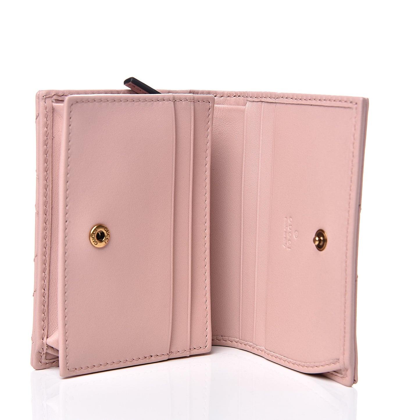 Calfskin Matelasse GG Marmont Card Case Wallet Perfect Pink