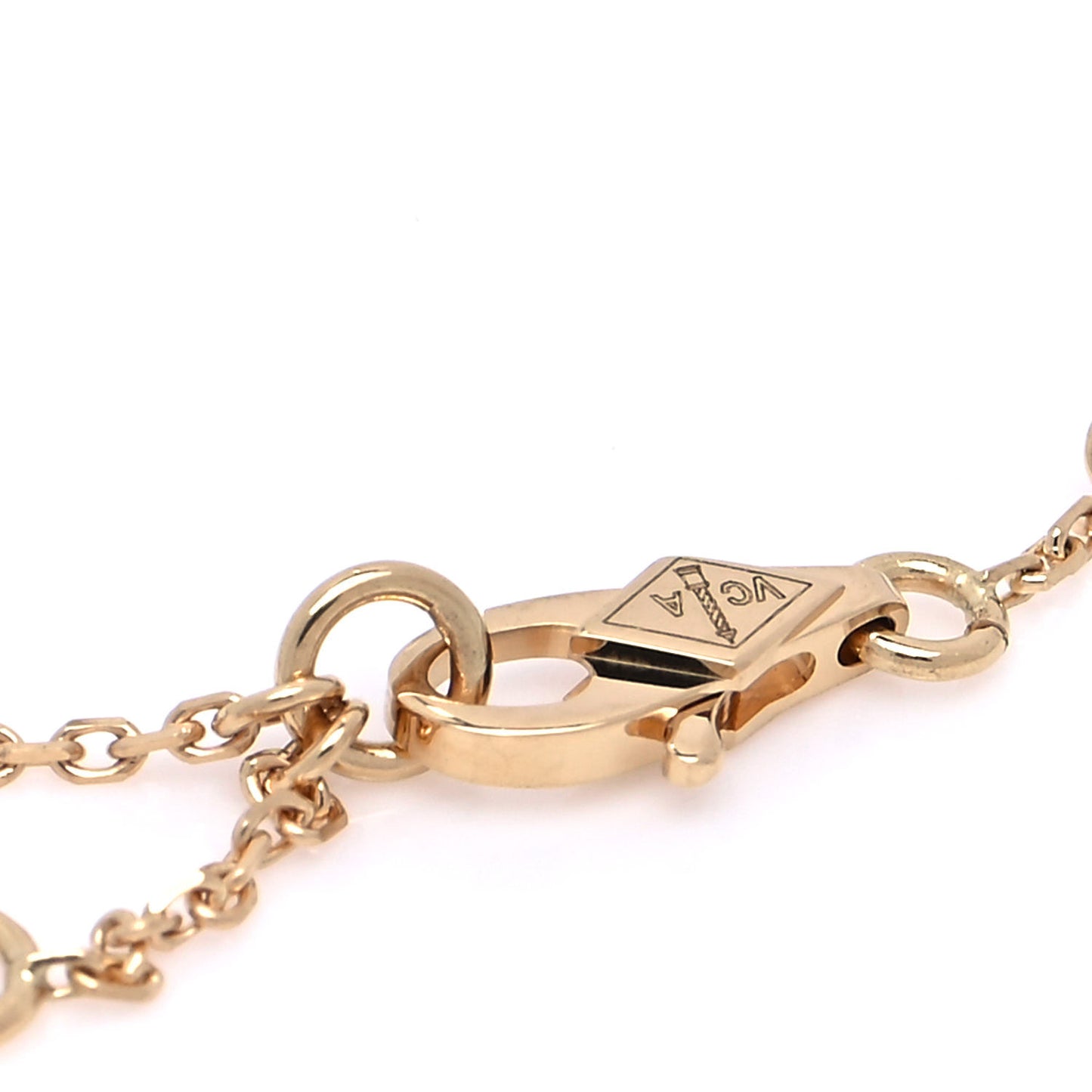 18K Yellow Gold Mother of Pearl Sweet Alhambra Bracelet