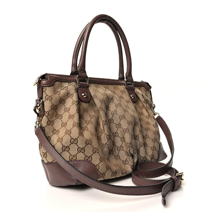 Gucci Monogram Medium Sukey Top Handle Dark Brown 3 of 10