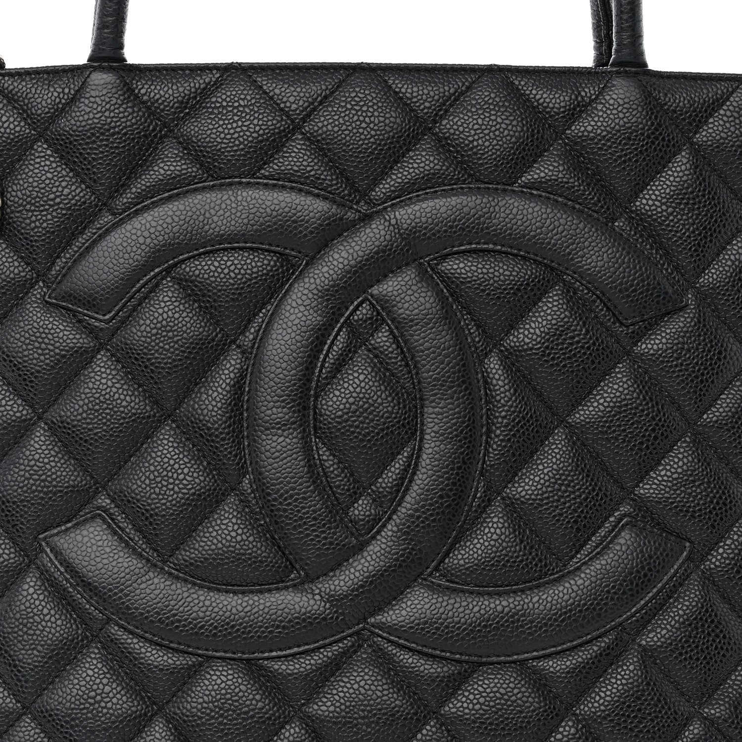 Chanel Caviar Quilted Medallion Tote Black 7 of 10
