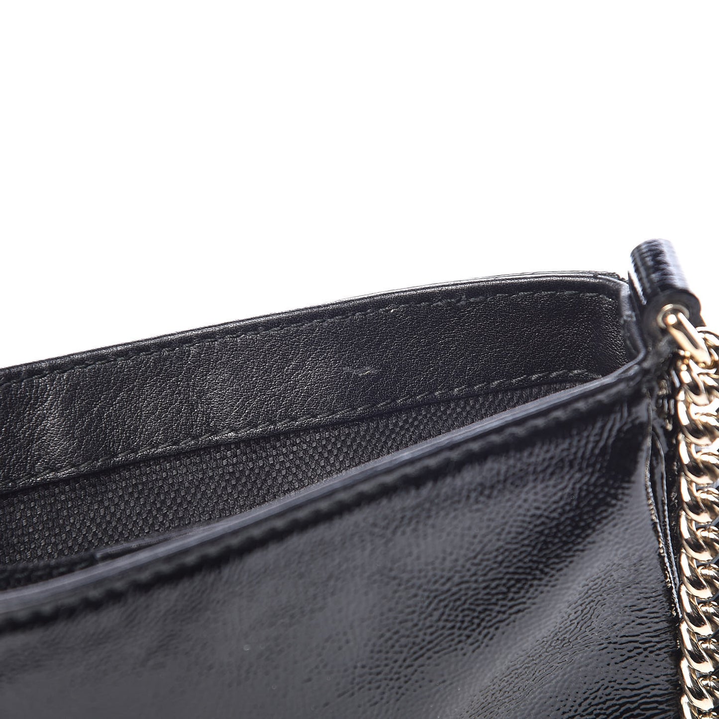 Vernice Naplack Small Soho Flap Crossbody Black