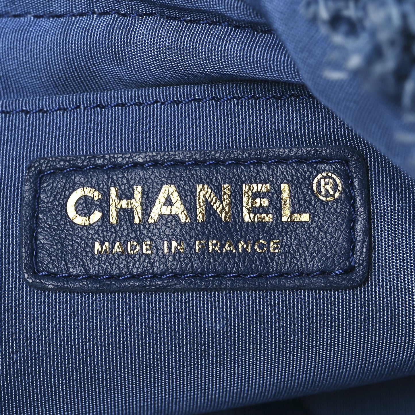 Denim Quilted Small Mood Bucket With Chain Blue Multicolor