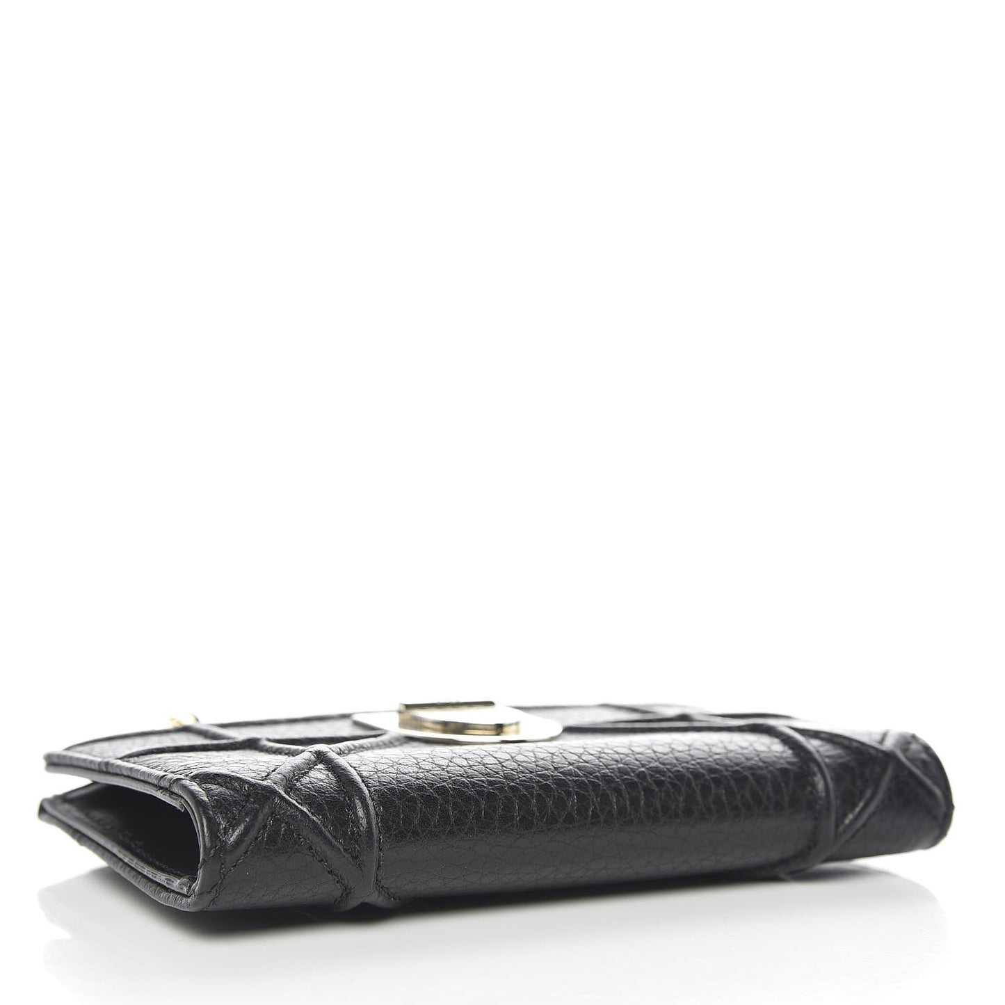 Grained Calfskin Cannage Diorama Wallet Black