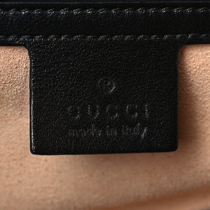 Gucci Calfskin Matelasse Sylvie Web Small GG Marmont Top Handle Shoulder Bag Black 6 of 9