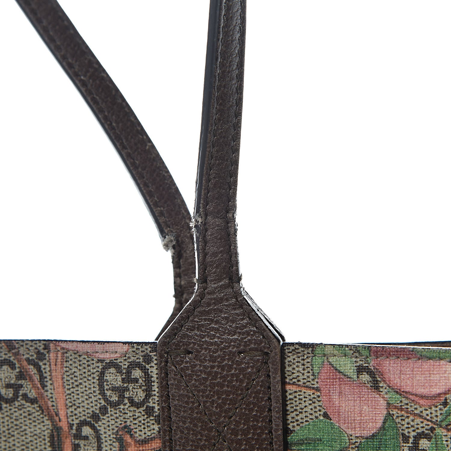 Gucci GG Supreme Monogram Tian Large Shopping Tote Beige Multicolor New Acero 21 of 22