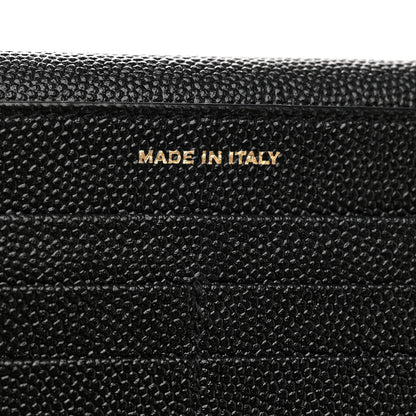 Saint Laurent Grain De Poudre Monogram Uptown Wallet Black 7 of 7