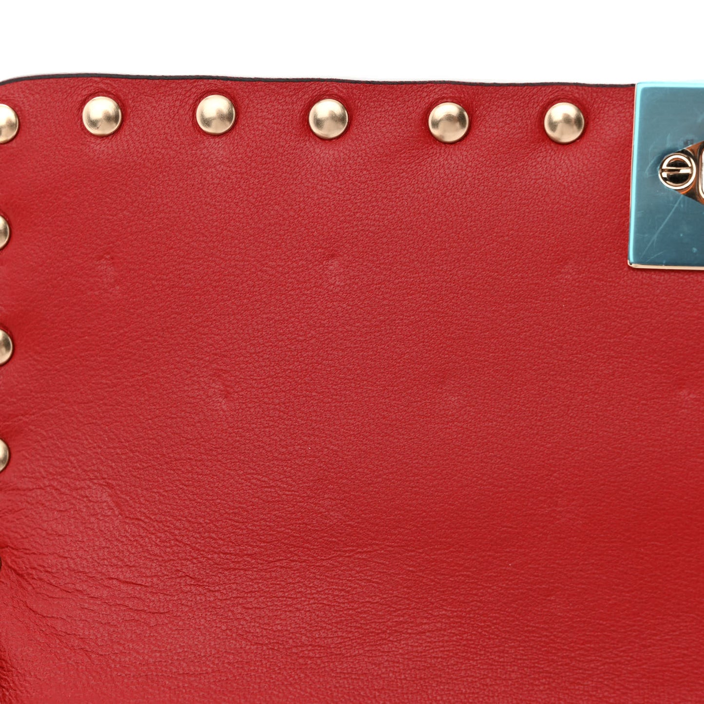 Nappa Medium Rockstud Spike Shoulder Bag Rosso Valentino