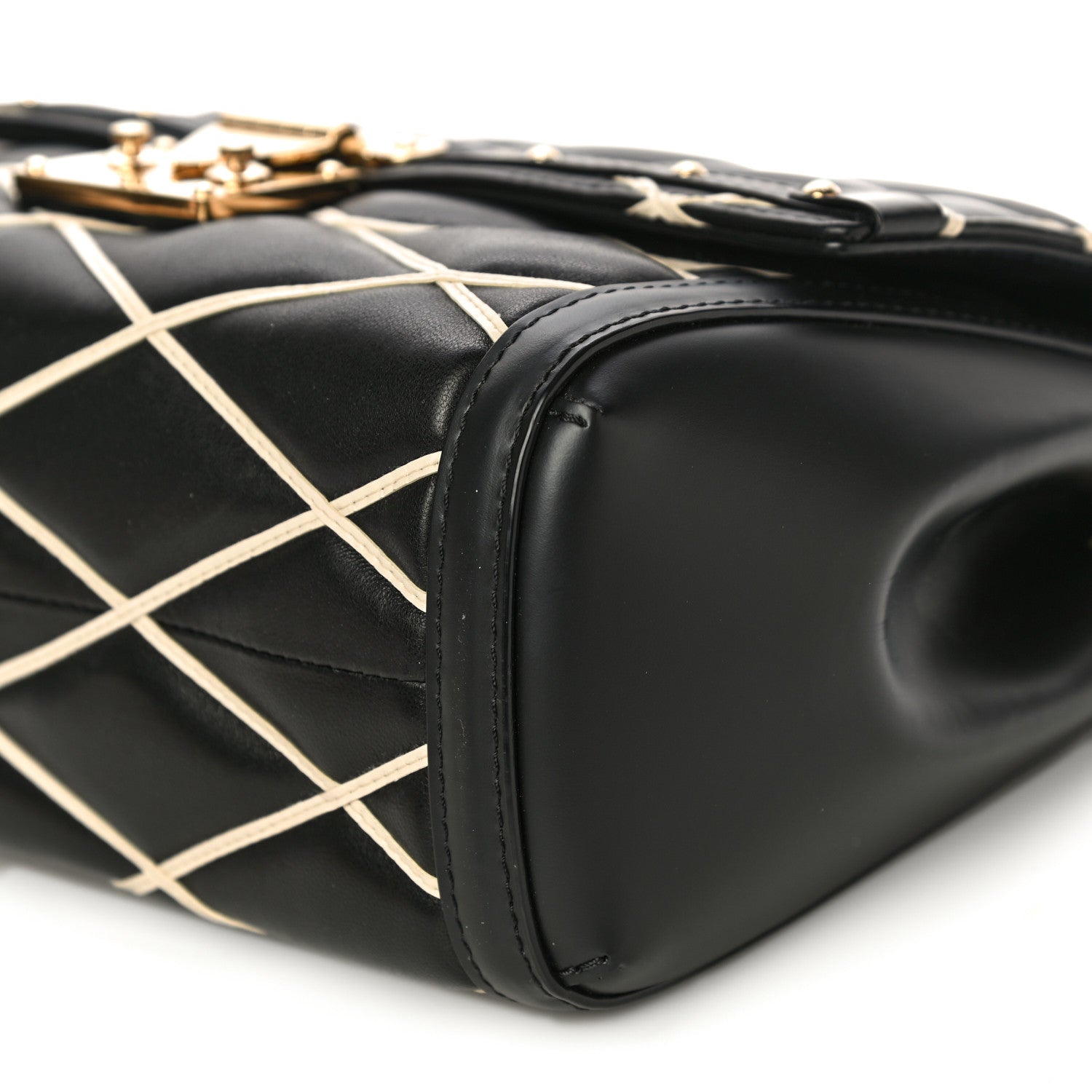 Louis Vuitton Lambskin Malletage Pochette Flap Black 9 of 13
