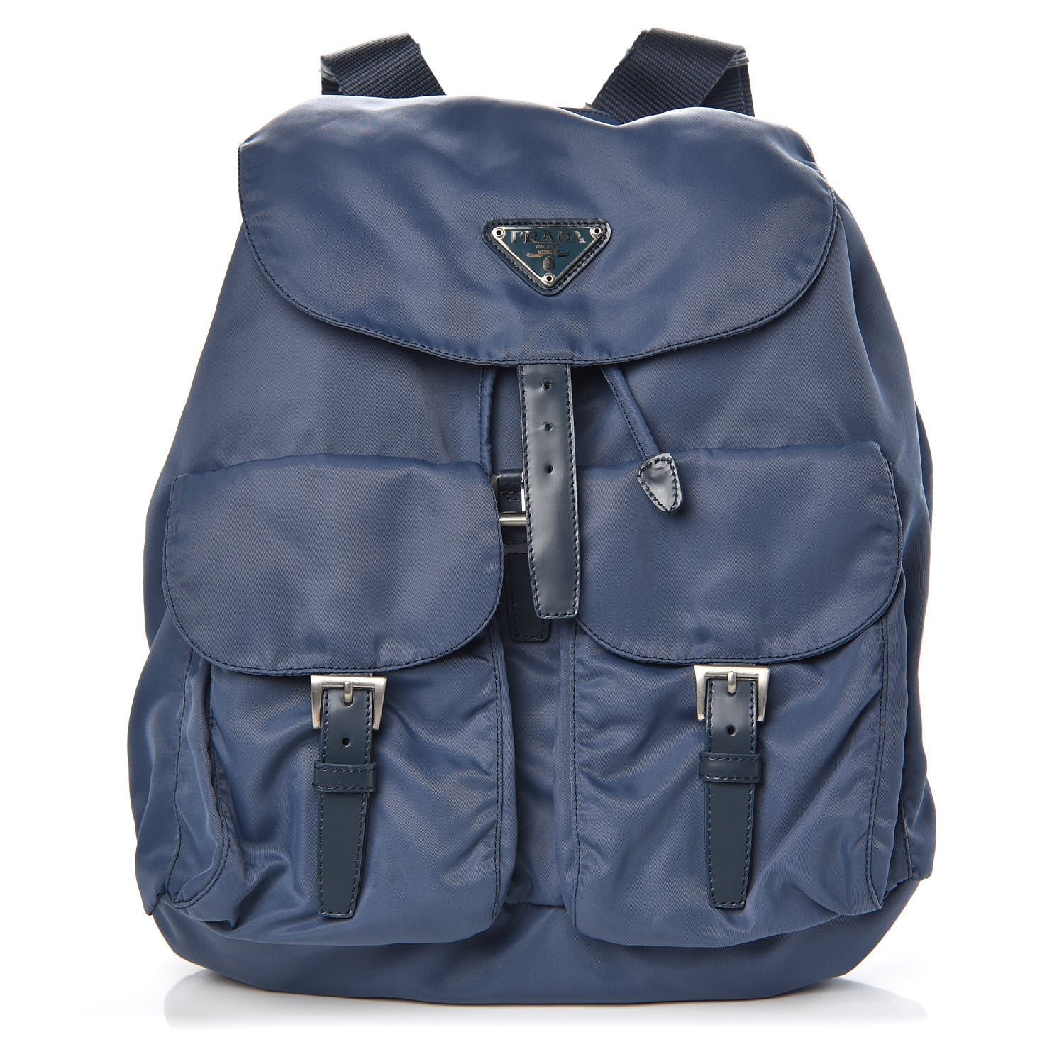 Prada Tessuto Nylon Vela Medium Backpack Blue 1 of 7