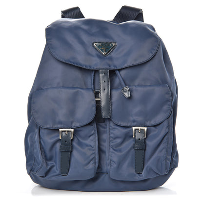 Prada Tessuto Nylon Vela Medium Backpack Blue 1 of 7