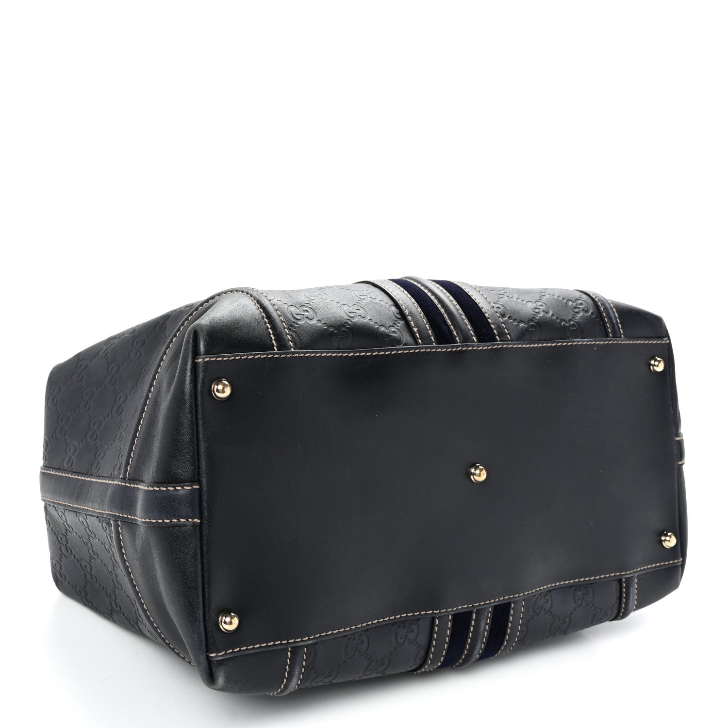Gucci Guccissima Large Treasure Boston Navy 4 of 10