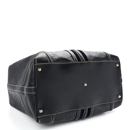 Gucci Guccissima Large Treasure Boston Navy 4 of 10
