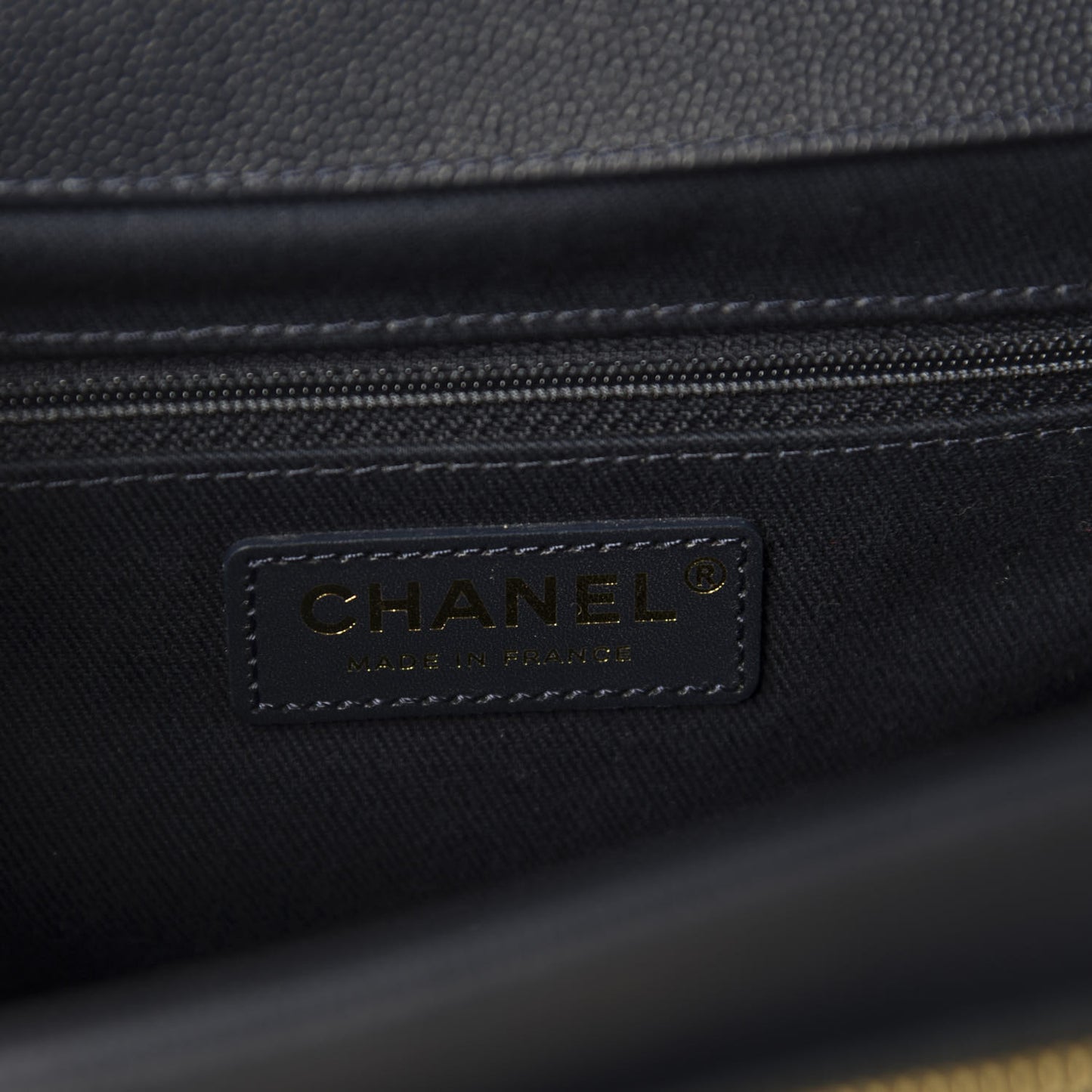 Caviar Quilted Small Business Affinity Flap Navy