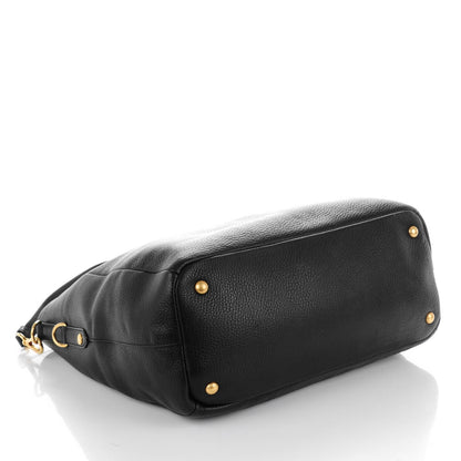 Prada Vitello Daino Tote Nero Black 4 of 8