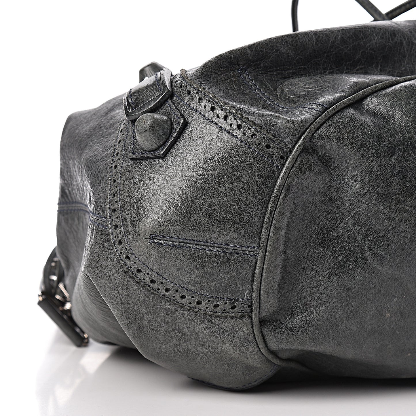 Agneau Giant Brogues Hardware Pompon Anthracite