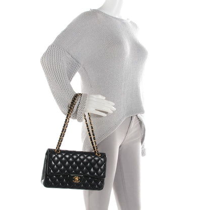 Chanel Lambskin Quilted Medium Double Flap Black 2 of 9