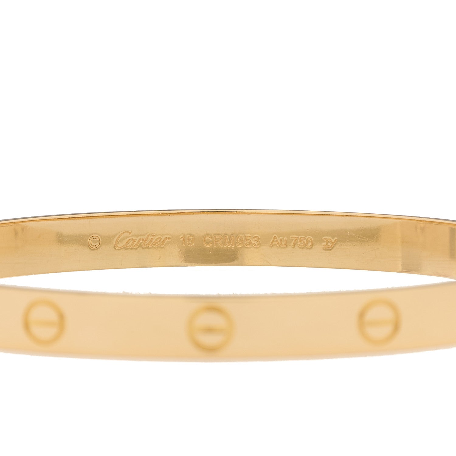 Cartier 18K Yellow Gold LOVE Bracelet 19 3 of 9