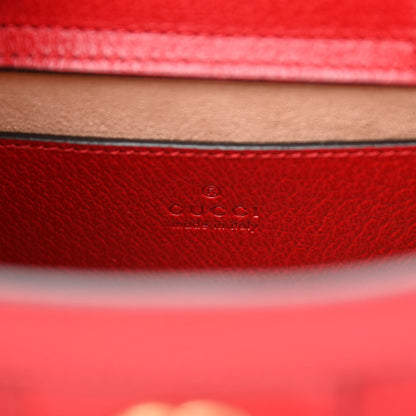 Gucci Textured Dollar Calfskin Web Mini Diana Tote Bag Red 6 of 8