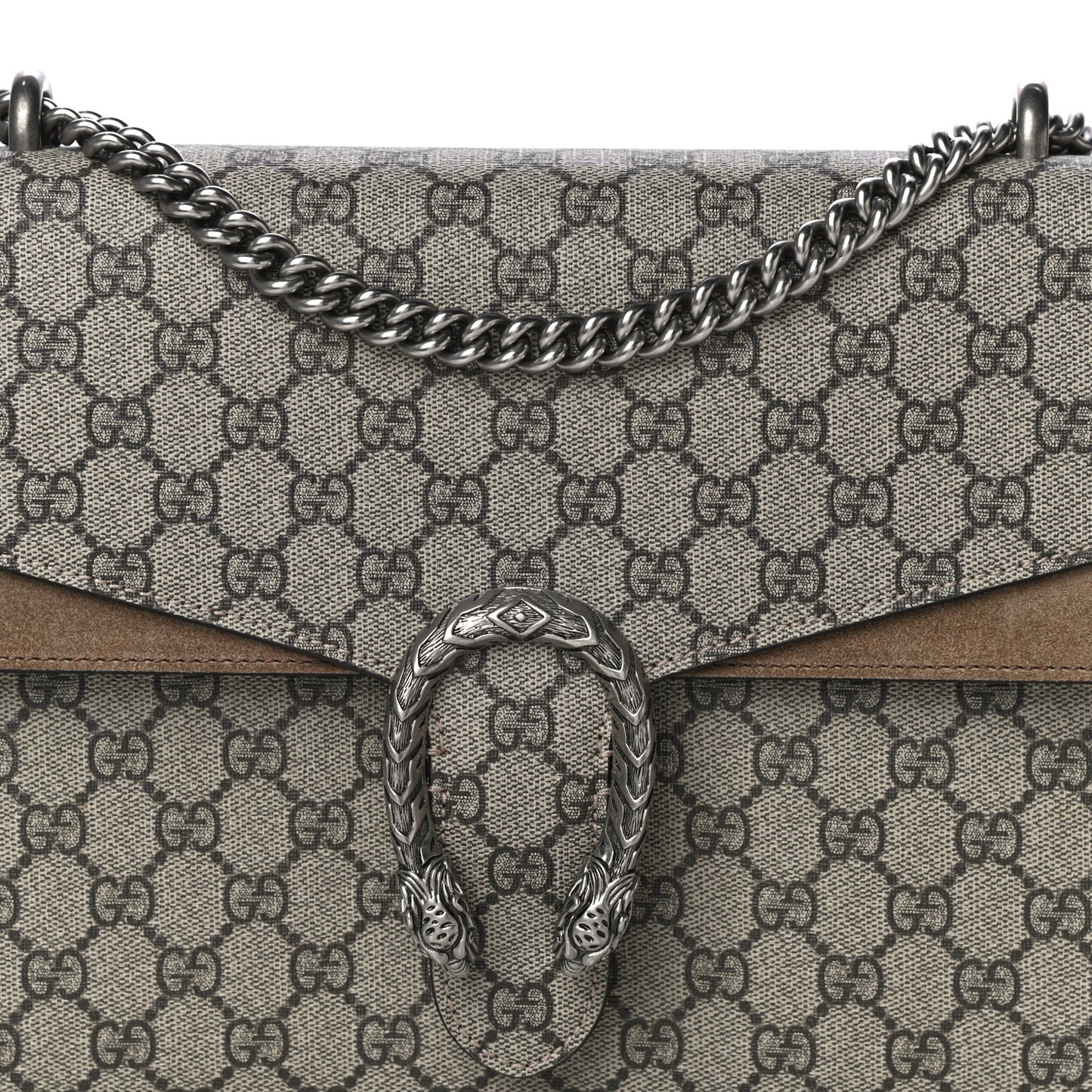 GG Supreme Monogram Medium Dionysus Shoulder Bag Taupe