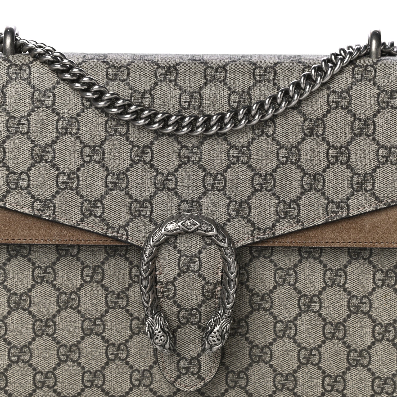 Gucci GG Supreme Monogram Medium Dionysus Shoulder Bag Taupe 8 of 19